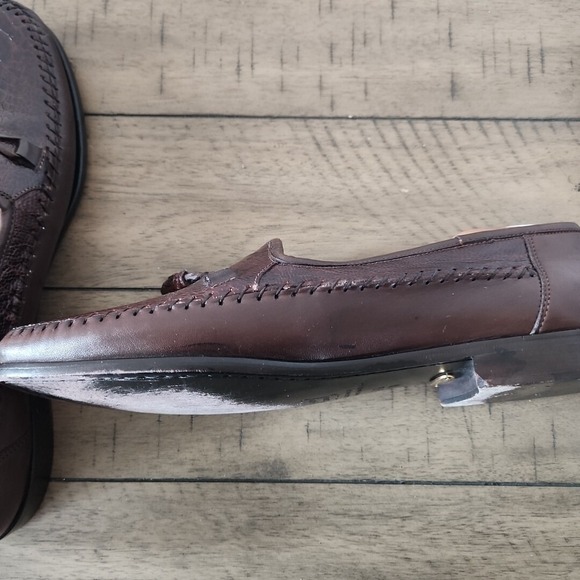 Zelli Genuine Ostrich All Leather Men's Dress Shoe Loafer Size 9.5 Made In Italy - Picture 11 of 11